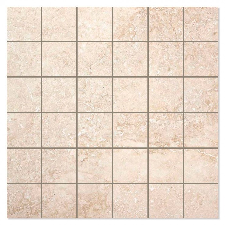 Marmor Mosaik Klinker Rockstone Beige Mat 30x30 (5x5) cm-0